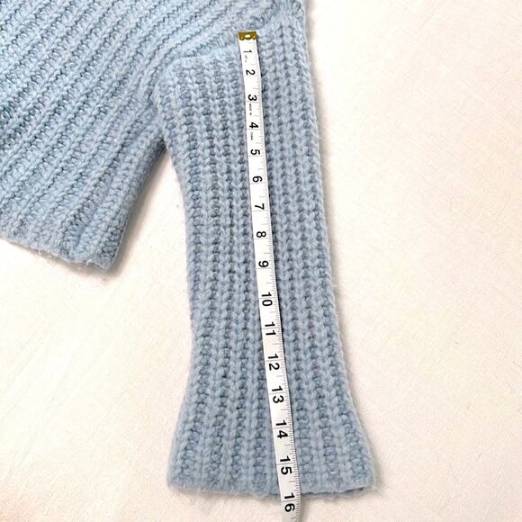 Weekend Stories Alexi Pullover Wool Blend Sweater in Sky Blue Size M - Picture 6 of 8